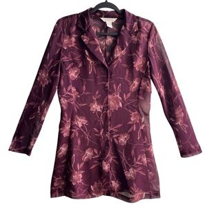 Vintage Express Campagnie Internationale Y2K Sheer Button Down Blouse Small